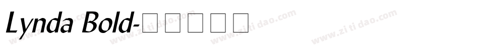 Lynda Bold字体转换